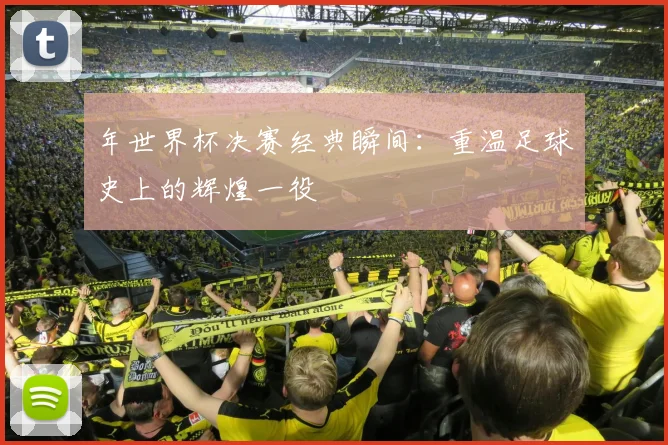 年世界杯决赛经典瞬间:重温足球史上的辉煌一役